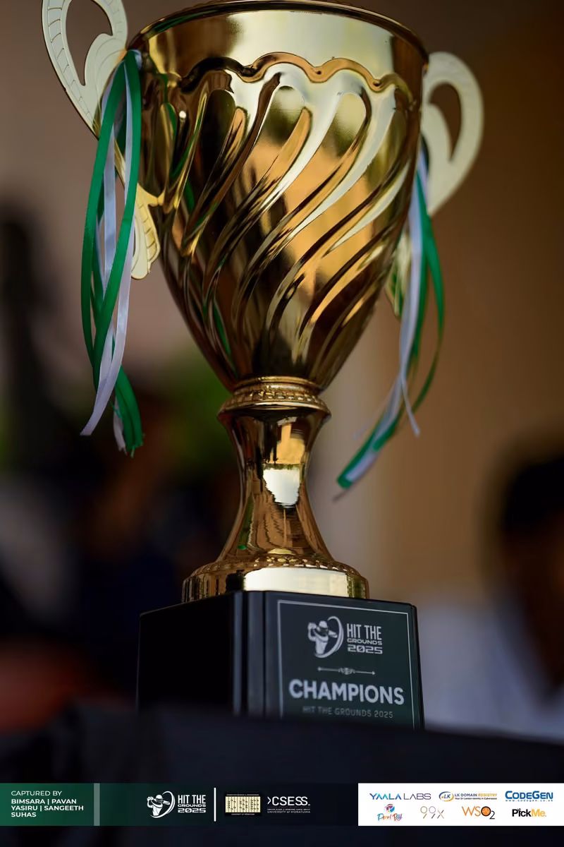 The champions trophy on its plinth